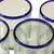 Handblown Recycled Glass Drinkware Set of 4 'Blues'