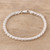Sterling Silver Serpentine Chain Bracelet from India 'Serpentine Gleam'