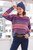Multi-Color Stripe Alpaca Blend Long Sleeve V-Neck Sweater 'Mesa Sunrise'