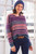 Multi-Color Stripe Alpaca Blend Long Sleeve V-Neck Sweater 'Mesa Sunrise'