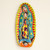 Mother Mary Talavera-Style Ceramic Wall Sculpture 'Talavera Guadalupe in Green'
