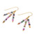 18k Gold Plated Natural Tourmaline Dangle Earrings 'Succulent Candy'