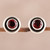 Circular Faceted Garnet Stud Earrings from India 'Framed Sparkle'