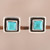 Square Calcite Stud Earrings Crafted in India 'Sky Frame'