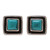 Square Calcite Stud Earrings Crafted in India 'Sky Frame'
