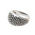 Patterned Sterling Silver Domed Ring from India 'Dark Pave'