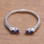 4-Carat Elephant-Themed Amethyst Cuff Bracelet from Bali 'Elephant's Treasure'