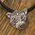 Sterling Silver Spotted Jaguar Pendant Necklace from Mexico 'Stylized Jaguar'
