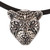 Sterling Silver Spotted Jaguar Pendant Necklace from Mexico 'Stylized Jaguar'