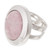 Circular Natural Rhodonite Cocktail Ring Crafted in Peru 'Soft Energy'