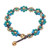 Serpentine Beaded Macrame Bracelet from Thailand 'Blooming with Love'