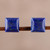 Square Lapis Lazuli Stud Earrings from India 'Contemporary Corners'