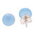 Round Blue Chalcedony Stud Earrings from India 'Gemstone Orbs'