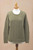 Cable Knit Baby Apaca Blend Pullover in Olive from Peru 'Warm Charm in Olive'