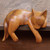 Natural Finish Suar Wood Sleeping Cat Sculpture from Bali 'Snoozing Cat'