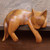 Natural Finish Suar Wood Sleeping Cat Sculpture from Bali 'Snoozing Cat'