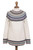 Knit 100 Alpaca Pullover Sweater in Antique White from Peru 'Playful Ivory'