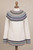 Knit 100 Alpaca Pullover Sweater in Antique White from Peru 'Playful Ivory'
