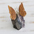 Jasper and Amethyst Butterfly Gemstone Figurine from Brazil 'Earthen Wings'