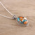 Sterling Silver and Oval Composite Turquoise Necklace 'Royal Oval'