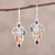 2.6-Carat Multi-Gemstone Chakra Dangle Earrings from India 'Chakra Sparkle'