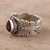Teardrop Garnet Band Ring Crafted in India 'Energetic Drop'
