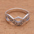Curl Pattern Sterling Silver Band Ring from Bali 'Curling Current'