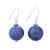 Round Lapis Lazuli Dangle Earrings from Thailand 'Round Charm'