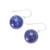 Round Lapis Lazuli Dangle Earrings from Thailand 'Round Charm'