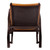 Hand-Tooled Leather and Mohena Wood Chair from Peru 'Colonial Royalty'