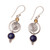 Swirl Pattern Lapis Lazuli and Citrine Dangle Earrings 'Gemstone Swirl'