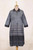 Block-Printed Cotton Shirtdress from India 'Dusky Elegance'