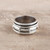 Artisan Crafted Sterling Silver Spinner Ring from India 'Rotating Pattern'