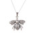 Sterling Silver Bee Pendant Necklace from India 'Humming Bee'