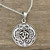 Celtic Om Sterling Silver Pendant Necklace from India 'Om Pattern'