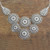 Sterling Silver Medallion Statement Necklace from India 'Regal Medallions'