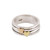 Heart Motif Sterling Silver and Brass Spinner Ring 'Traveling Hearts'