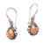 Drop-Shaped Gold-Accented Sterling Silver Dangle Earrings 'Tears of the Forest'