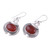Artisan Jewelry Earrings with Carnelian and Sterling Silver 'Desire'