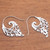 Vine Motif Sterling Silver Half-Hoop Earrings from Bali 'Exciting Vines'