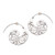 Sterling Silver Vine Half-Hoop Earrings from Bali 'Garden Waves'