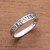 Love-Themed Sterling Silver Band Ring from Bali 'Love Swirls'