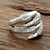Sterling Silver Dragon Claw Band Ring from India 'Dragon's Claws'