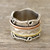Sterling Silver Spinner Ring with Brass and Copper 'Creative Flair'
