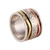 Floral Sterling Silver Spinner Ring with Brass and Copper 'Blossom Delight'