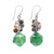 Multi-Gemstone Beaded Cluster Earrings in Green 'Beautiful Glam in Green'