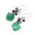 Multi-Gemstone Beaded Cluster Earrings in Green 'Beautiful Glam in Green'