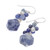 Lapis Lazuli and Cultured Pearl Beaded Cluster Earrings 'Beautiful Glam'