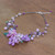 Floral Multi-Gemstone Beaded Statement Necklace 'Lavender Garden'