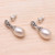 Buddha's Curl Cultured Pearl Dangle Earrings from Bali 'Classic Buddha's Curl'